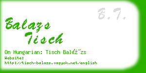 balazs tisch business card
